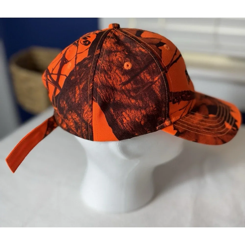 Federated Insurance Mossy Oak‎ Orange Camouflage Hat Ball Cap Strapback